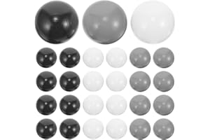 jojofuny Plastic Play Ball: 100pcs Black White Grey - Crush Proof - 5.5cm Ocean Playball for Baby or Toddler Ball Pit, Swimming Pool, Indoor-Outdoor Play, Birthday Party Supplies