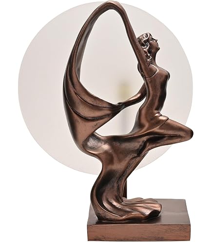 Art Deco Stehlampe "Nora" - Knieende Figur Aus Bronzeharz, Mit Mattiertem Kugellampenschirm, 48 Cm Hoch