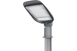 Aigostar Farola LED, 50W, luz blanca fría 6500K, 4500lm. Luz LED para exterior, impermeable IP65, protección de impactos IK07. Iluminación LED para patios, aparcamientos, canchas, plazas