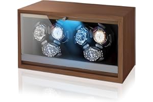 Olvy Remontoir Pour 6 Montres, Boîte Watchwinder, Moteur extrêmement Silencieux, Coussin de montre Flexible, Montre Winder, Watch Winder Automatique