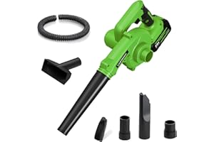 Adedad Akku Laubbläser 150 MPH Elektrischer Laubsauger mit 4,0 Ah Akku & Hochleistungsmotor, 2‑in‑1 Elektrischer Luftbläser für Gartenlaub, Hofschmutz, Terrassenstaub