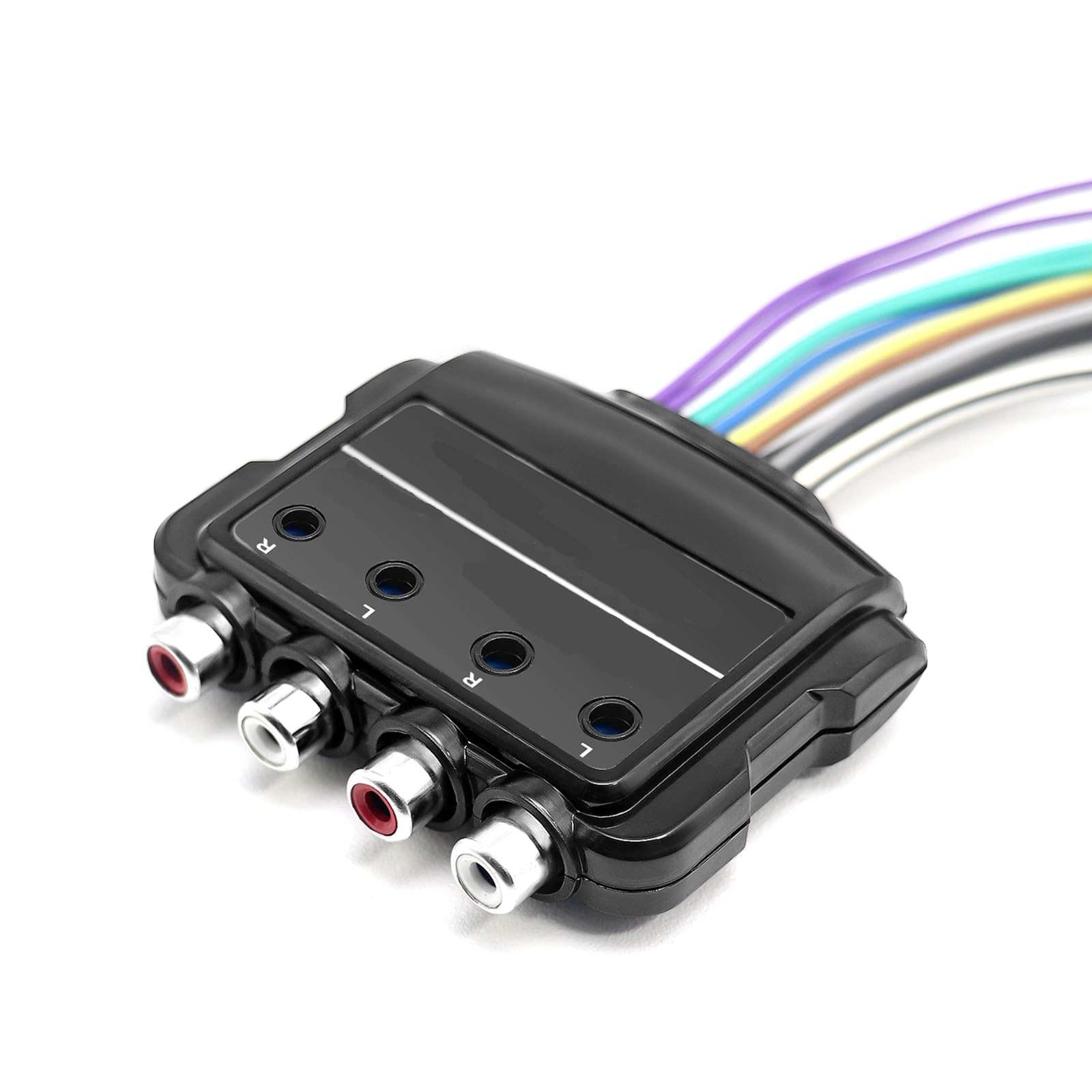 CLOUDSALE Smart Micro Line Output 4-Channel Converter with 10V Output and 12V Remote Turn-On Trigger with 60 Ohm Load Impedance Compatible With Universal For Car