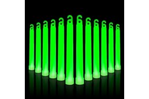 Ainiv 25 Premium Leuchtstäbe, Hochzeit oder Knicklichter Militär, Grün Leuchtstäbchen Lanyard Ultra Bright Glow in the Dark Stab für Weihnachten, Halloween, Abschlussfeier, Campingzubehör