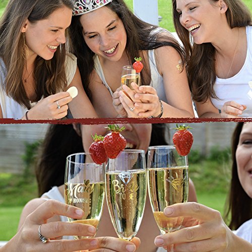 Junggesellinnenabschied Accessoires | Klebetattoos Team Bride Gold | JGA Gadget Set für Frauen – von Ahimsa Glow® - 2