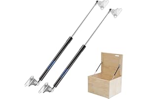 Koaudb 430 mm, 200 N/20,4 kg, Molle a gas resistenti da con staffa di montaggio a L, per il coperchio della porta del seminterrato RV letto TV gabinetto capannone, 2PCS (17in 45LB)