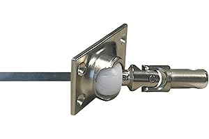 EMPYR Sortie de caisson - Carré 6 mm - Tourillon 12 mm - Passe caisson sortie de coffre - simple cardan 45° acier - Guide déporté articulation - Longueur tige 250 mm - Pour store et volets roulants - Geiger