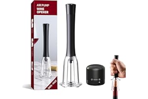 FBBULES Korkenzieher Druckluft Set, Weinflaschenverschluss mit Drehschalter & Luftdruck Flaschenöffner, Schnelles Öffnen Kompakt Tragbar, Geschenke für Weinliebhaber Weihnacht