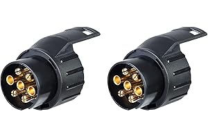 ‎BEIJISTAR BEIJISTAR 2 Stück 7 Polig auf 13 Polig Anhänger Adapter, Anhängerstecker Adapter, 12V Wasserdichter Elektrischer Adapter Stecker Steckdosen Konverter, für Wohnwagen RV Boot PKW LKW
