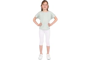 infatti Leggings a ¾ in Cotone per Bambina, Pantaloni Morbidi e Comodi per i più Piccoli, Allenamento Casual, Stile Corto Elegante, Abbigliamento Basic Tonia