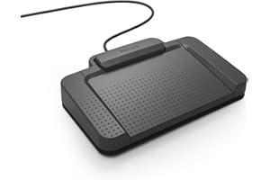 Philips ACC2310 Pédale de Commande, USB Interrupteur à Pied Design 3 Pédale, Plug et Play, sans Logiciel, Anthracite