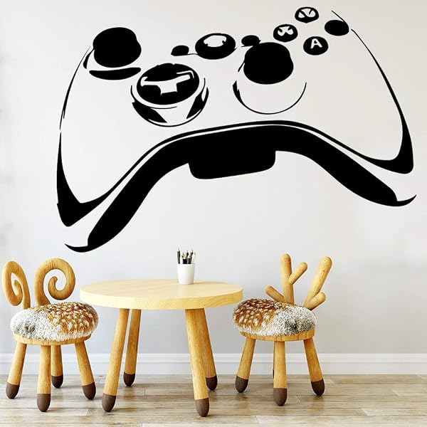 Gamer Joystick Wall Decal - Large 28x43 Inch Vinyl Art For Kids Room & Game Room Decor