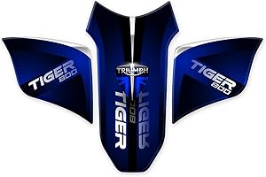 AZGRAPHISHOP Protector de depósito de resina 3D compatible con Triumph Tiger 800 2018-2019 FM-1012 (azul)