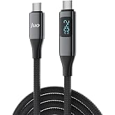 Juo 240W USB 3.1 Gen2 10Gbps E-Mark &Ccedil;ipli Led Display 4K 60Hz G&ouml;r&uuml;nt&uuml; ve Type-C Hızlı Şarj Kablosu 2 Metre