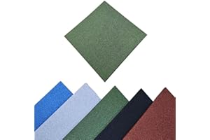 Pavimentos Arquiservi - Suelo de Gimnasio - 50x50x2 cm - Loseta de Caucho 100% Reciclado - Color Verde - Protección contra Golpes y Reducción de Ruido - Instalaciones Deportivas - Instalación Sencilla