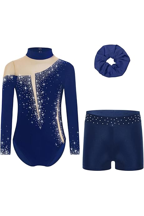 Terre De Gymnaste Justaucorps Danse Enfant Pailleté Avec Short