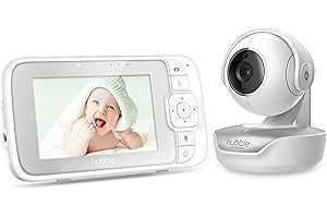 HUBBLE CONNECTED Hubble View Select elektroniczna niania 4,3" z kamerą, funkcją obrotu i pochylenia, 2-kierunkowa komunikacja, noktowizor, lampka nocna dla niemowląt, kamera do monitorowania wewnątrz, kamera dla