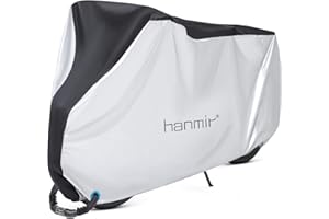 Hanmir Housse de Vélo Housse de Protection pour Vélo Imperméable Anti Poussière/UV/Pluie/Neige avec Trous Anti-Vol & Sac de Rangement,Bâche Protection de Bicyclette pour VTT et Vélo de Route