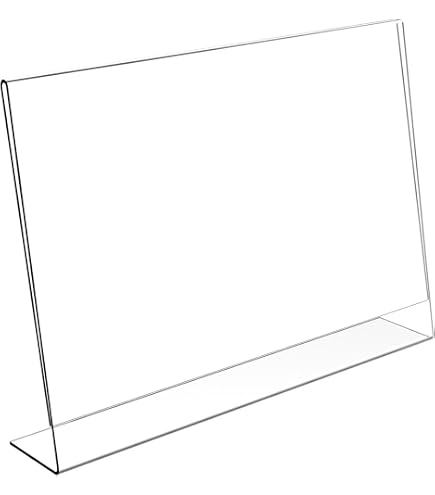 EPOSGEAR A4 Portrait Menu Holder - Clear Acrylic Lean-Back Display Stand For Countertops & Tables - View #12