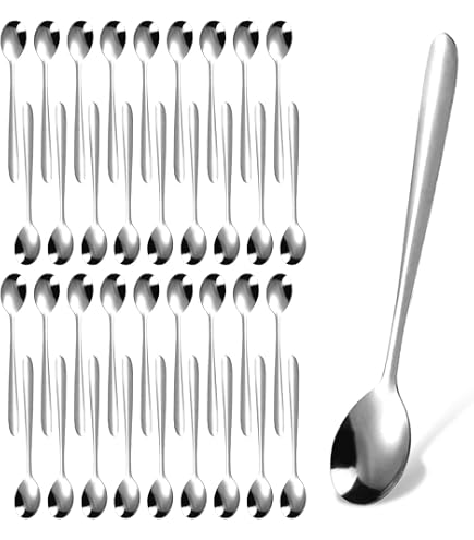 Cuillères Mini Acier Inox Lot De 8 Mini Cuillères En Acier Inoxydable - 7,5cm, Parfaites Pour Épices, Miel, Sucre - Cuisine Pratique Acier 304 Robuste