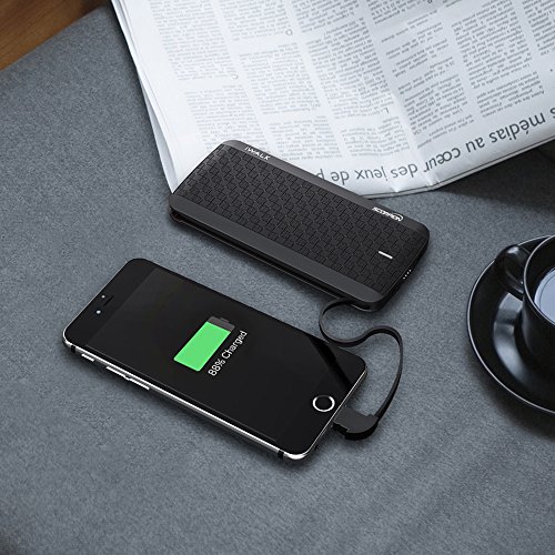 iWalk 8000mah avec Lightning USB Type-C Et Micro USB C  bles Batterie Externe Chargeur Slim Portable Compacte Int  gr  e Power Bank pour iPhone Samsun