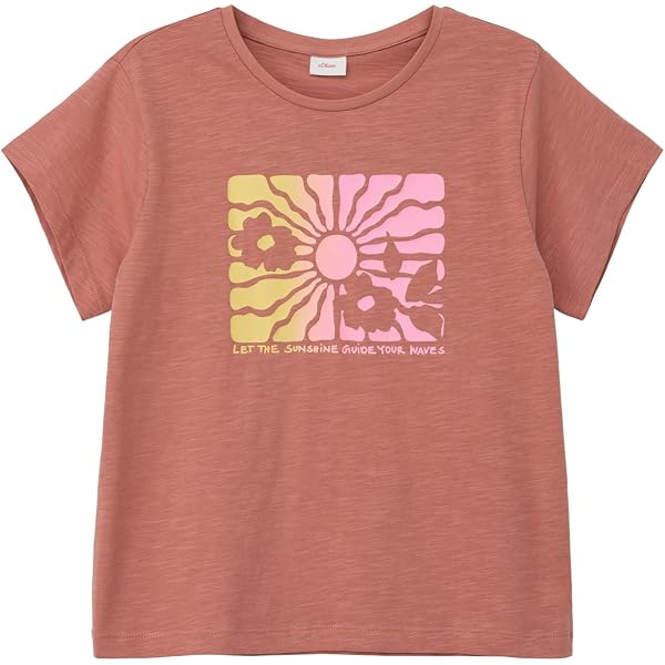 S.Oliver Mädchen T-Shirt Mit Frontprint – Kurzarm, Aus Baumwolle, Lässiges Basic Für Jeden Tag