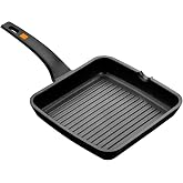 BRA Efficient | Grill with Stripes 11 in, Cast Aluminium | Non-stick, suitable for all hob types including induction, PFOA fr