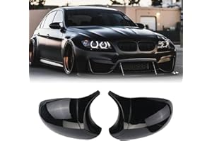 BONRYAN Türspiegelabdeckkappen Ersatz für BMW 3er E90 E91 E92 E93 Kompatibilität mit BMW 1er E87 E81 E82 E88 Seitenflügel Rückspiegelabdeckkappen Hochglanz Schwarz (Model 2009-2011)