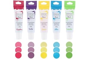 Colour Splash Food Colouring Gels, Unicorn 5 Pack, Highly Concentrated Gels, Easy to Use Squeezy Tubes, Transform Plain Cakes Into Bright, Eye-Catching Creations - Multipack