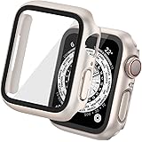 Tuocal 2 Stück Hard Hülle Kompatibel mit Apple Watch Series 8 Series 7 41mm HD PC Vollständige Abdeckung Schutz mit Schutzfol