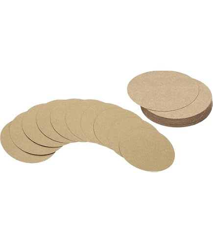 PATIKIL Cartoncino Circolare da 6, 25Pz Rotondo Cartone Carta Cartoncino Spesso Origami Rotondi per Progetti Fai da Te Decorazioni Lavagna della Classe, Verde Scuro