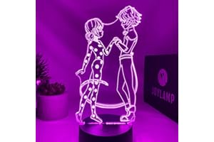 JoyLamp Ladybug e Cat Noir - 16 colori + telecomando - Miraculous - Miraculous Collection - Miraculous 3D lampada