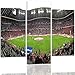 Produktbild Feeby. Leinwandbild - 3 Teile - Bilder, Wand Bild, Wandbilder, Kunstdruck, 3-Teilig, Typ A, 90x80 cm, STADION, FUßBALL, SPORT, ALLIANZ ARENA, BAYERN MÜNCHEN, ROT