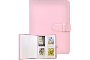 MUZIRI KINOKOO Album fotografico 128 tasche per pellicola da 3 pollici Fuji Instax Instax Mini EVO/Mini 12/11/40/9/8/7+/25/90 Fotografia digitale Libro fotografico rosa