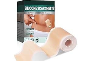 WEHOOM Silikon Narbenpflaster, 4cm x150 cm Silicone Scar Sheets, Narbenpflaster Silikon, Wiederverwendbar Silicone Scar Tape, Silikonpflaster für Narben Geeignet für Operationen Verbrennungen Narben