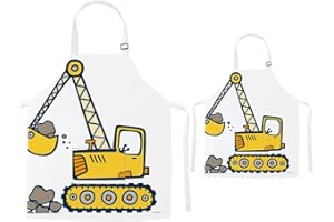 TRYTUTRY Parent Child Grembiuli con Tasca - Carino Abbinamento Grembiuli per Bambini e Adulti, Regolabile Neck Fibbia Parent Kid Grembiuli per Artisti Chef Cottura