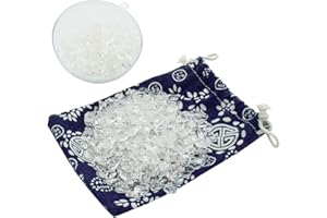 Orientrea Mini Pierres polies de Cristal de Roche, Cristal de Roche Pierre Naturelle de 500 g, Petite Passée Chips écrasé Pierre Guérison Reiki Cristal Bijoux Décoration de la Maison
