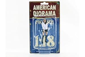 AMERICAN DIORAMA- Voiture Miniature de Collection, 38227, White/Black