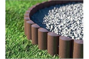 Cellfast Eco - Borde para césped (Palisandro, 8 Unidades, 2,4 x 0,3 m), Color marrón (21,6m)