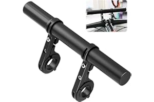MXYVRIX Estensore Manubrio in Lega di Alluminio per Bicicletta e Motociclo, Estensione Manubrio Bici Moto con Doppio Morsetto di Montaggio, Adatto per Manubri da 0,87'' a 1,26'' di Diametro