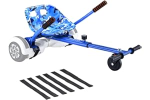 fastvert Eco-friendly Hoverbord Go Kart Attachment - Stylish Seat, Swivel Wheel, Adjustable Length - Fits 6.5", 8", 8.5", 10" hoverbords - Safe & Enjoyable Riding for Kids and Adults!