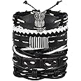 Shining Diva Fashion Genuine Leather Bracelet Wraps Casual Skin Friendly Bracelets for Men Boys