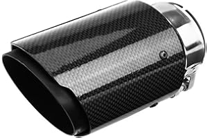 Umisu Embout Échappement en Fibre de Carbone Tuyau d'Échappement Silencieux Inox de Voiture Sortie de Tuyau Arrière Voiture 63mm Diamètre Intérieur