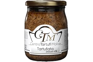 CENTRO TARTUFI MOLISE Tartufata Deluxe 10% - Salsa Tartufata con Funghi 500 Gr - Tartufo - Salsa di Funghi Champignon e Pregiato Tartufo Nero "Tuber Aestivum" - 100% Made in Italy, Eccellenza Culinaria Italiana
