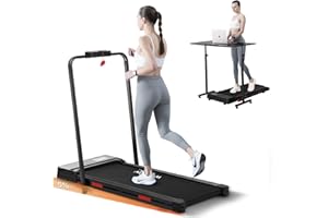 Walking Pad Treadmill with Incline, ADREAM Foldable Under Desk Treadmill, Portable 2 in 1 Walking Running Machine with Remote Control and LED Display