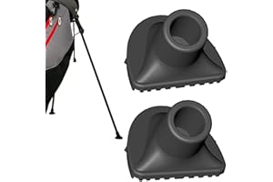 Gupcaqosjw 2 Pack Golf Bag Feet Replacement, Golf Bag Stand Rubber Feet, Necessary Golf Bag Accessories, Replacement For Golf Bag Easy Installation, Compatible With Most Golf Bag Stands Black