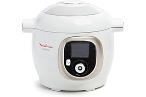 Moulinex Cookeo Multicuiseur intelligent, Capacité 6 L, Haute pression, Ecran intuitif, Guide de cuisson pas à pas, Couvercle de conservation, Application dédiée, 150 recettes, Blanc CE85CA10
