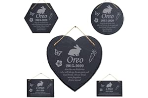 Handmade By Stukk Targhetta commemorativa in ardesia con incisione personalizzata, per qualsiasi messaggio