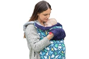 Cheeky Chompers Travel Blanket | Attach to Baby Carrier, Pram, Car Seat | Fleece Baby Blanket with Hand & Feet Pouches | (Baby Dino)