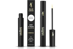 KL KILLER LASHES Eyelash Serum - Eyelash Growth Serum & Lash Conditioner for Healthier, Eyelash Enhancing Serum for Longer Lashes after 2 Weeks of Use, Eyelash Serum for Growth and Thickness, 1 Count