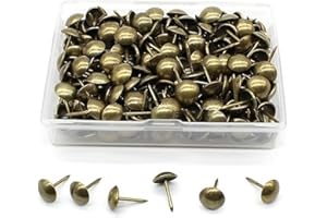 Generic 1 KONAMO 200 Stück Polsternägel Antike Metall Dekorative Tack Polsterung Nägel Runde Heftzwecken Ziernägel Polster für Möbel Sofa Sessel (Kupfer)